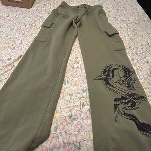 Ed Hardy Olive Green Joggers